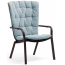 Лаунж-кресло пластиковое с подушкой Nardi Folio стеклопластик, акрил антрацит, голубой Фото 3