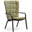 Лаунж-кресло пластиковое с подушкой Nardi Folio стеклопластик, акрил антрацит, зеленый Фото 3