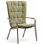 Лаунж-кресло пластиковое с подушкой Nardi Folio стеклопластик, акрил тортора, зеленый Фото 3