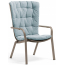 Лаунж-кресло пластиковое с подушкой Nardi Folio стеклопластик, акрил тортора, голубой Фото 3