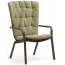Лаунж-кресло пластиковое с подушкой Nardi Folio стеклопластик, акрил табак, зеленый Фото 3