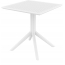 Стол пластиковый Siesta Contract Sky Table 70 сталь, пластик белый Фото 1