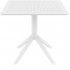 Стол пластиковый Siesta Contract Sky Table 80 сталь, пластик белый Фото 1