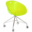 Кресло офисное прозрачное PEDRALI Gliss сталь, поликарбонат зеленый Фото 2