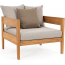 Кресло деревянное с подушками Garden Relax Kobo тик, олефин натуральный, бежевый Фото 2