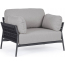 Кресло плетеное с подушками Garden Relax Pardis алюминий, роуп, олефин антрацит, серый Фото 2