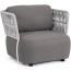 Кресло плетеное с подушками Garden Relax Palmer алюминий, роуп, акрил белый, серый Фото 1