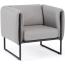 Кресло металлическое мягкое Garden Relax Pixel алюминий, олефин антрацит, серый Фото 1