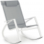 Кресло-качалка металлическое Garden Relax Demid сталь, текстилен белый, серый Фото 2