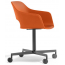 Кресло офисное на колесах PEDRALI Babila сталь, алюминий, стеклопластик оранжевый Фото 1