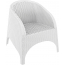 Кресло пластиковое плетеное Siesta Contract Aruba стеклопластик белый Фото 2