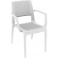 Кресло пластиковое плетеное Siesta Contract Capri стеклопластик белый Фото 2