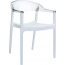 Кресло пластиковое Siesta Contract Carmen стеклопластик, поликарбонат белый, прозрачный Фото 1