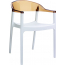 Кресло пластиковое Siesta Contract Carmen стеклопластик, поликарбонат белый, янтарный Фото 4