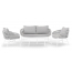 Комплект плетеной мебели Grattoni Tahiti алюминий, роуп, олефин белый, серебристый, светло-серый Фото 2