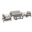 Комплект металлической лаунж мебели Garden Relax Baltic алюминий, ткань серый, светло-серый Фото 1