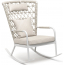 Кресло-качалка плетеное с подушкой SNOC Muse алюминий, роуп, ткань кокос Фото 1