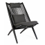 Лаунж-стул плетеный с подушками Garden Relax Aloha алюминий, роуп, ткань черный, темно-серый Фото 1