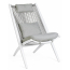 Лаунж-стул плетеный с подушками Garden Relax Aloha алюминий, роуп, ткань белый, серый Фото 3