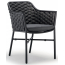 Кресло плетеное с подушками Tagliamento Torino алюминий, роуп, акрил антрацит, темно-серый Фото 1