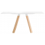 Стол ламинированный PEDRALI Arki-Table Wood дуб, алюминий, компакт-ламинат HPL беленый дуб, белый Фото 2