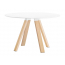 Стол обеденный PEDRALI Arki-Table Wood дуб, компакт-ламинат HPL беленый дуб, белый Фото 2