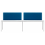 Стол со звукопоглощающей панелью PEDRALI Kuadro Desk сталь, ЛДСП, ткань белый, синий Фото 1