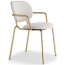 Кресло металлическое c обивкой Scab Design Si-Si Bold сталь, ткань матовое золото, бежевый Фото 2