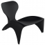 Лаунж-стул пластиковый SLIDE Isetta Lacquered полиуретан матовый черный Фото 1