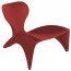 Лаунж-стул пластиковый SLIDE Isetta Lacquered полиуретан матовый красный Фото 2