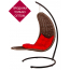 Кресло плетеное подвесное DW Chaise Lounge  сталь, искусственный ротанг, полиэстер коричневый Фото 1