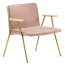 Лаунж-кресло с мягкой обивкой PEDRALI Osaka ясень, сталь, ткань беленый ясень, золостистый, розовый Фото 2