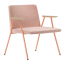 Лаунж-кресло с мягкой обивкой PEDRALI Osaka ясень, сталь, ткань беленый ясень, розовый Фото 1