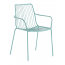 Кресло металлическое с высокой спинкой PEDRALI Nolita сталь голубой Фото 2