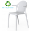 Кресло пластиковое Vondom Brooklyn Revolution переработанный полипропилен белый Milos Фото 2