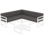Комплект угловой пластиковой мебели Siesta Contract Mykonos стеклопластик, полиэстер белый, темно-серый Фото 4