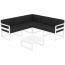 Комплект угловой пластиковой мебели Siesta Contract Mykonos стеклопластик, полиэстер белый, черный Фото 4
