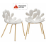 Комплект пластиковых стульев Qeeboo Filicudi Set 2 металл, полиэтилен латунь, белый Фото 1