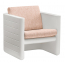 Кресло пластиковое c подушками PEDRALI Sunset полиэтилен, ткань белый, розовый Фото 1