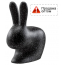 Стул пластиковый Qeeboo Rabbit Dots полиэтилен черный, белый Фото 2