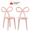 Комплект пластиковых детских стульев Qeeboo Ribbon Baby Set 2 полипропилен розовый Фото 1