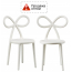 Комплект пластиковых детских стульев Qeeboo Ribbon Baby Set 2 полипропилен белый Фото 1