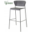 Стул пластиковый барный Scab Design Lisa Technopolymer Go Green сталь, технополимер антрацит Фото 1