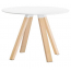 Стол обеденный PEDRALI Arki-Table Wood дуб, компакт-ламинат HPL беленый дуб, белый Фото 1