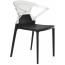 Кресло пластиковое PAPATYA Ego-K стеклопластик, поликарбонат черный, прозрачный Фото 1