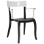 Кресло пластиковое PAPATYA Hera-K стеклопластик, поликарбонат черный, прозрачный Фото 1