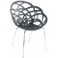 Кресло пластиковое PAPATYA Flora-ML сталь, поликарбонат хромированный, антрацит матовый Фото 3