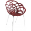 Кресло пластиковое PAPATYA Flora-ML сталь, поликарбонат хромированный, кирпично-красный матовый Фото 4