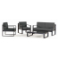 Комплект мягкой мебели Grattoni Capri алюминий, олефин антрацит, темно-серый Фото 1