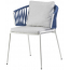 Кресло плетеное с подушкой Scab Design Lisa Filo Nest сталь, роуп, ткань sunbrella лен, полуночный, лед Фото 1